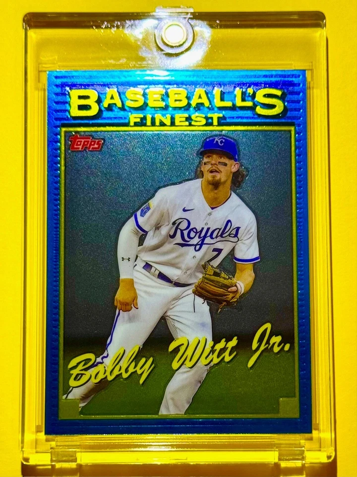 Bobby Witt Jr. RARE BLUE FOIL SP INSERT TOPPS BASEBALL'S FINEST INVESTMENT CARD - Image 4 of 4