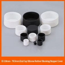 End Cap Silicone Rubber Blanking Stopper Cover for Pipe Tube ID 2.8mm - 78.5mm