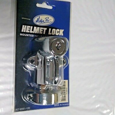 MOTION PRO 11-0013 CHROME BAR MOUNTABLE HELMET LOCK 7/8
