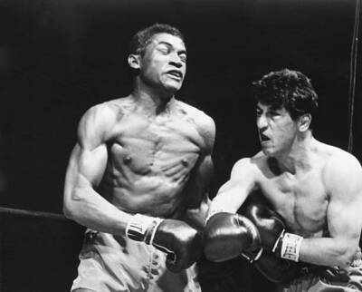 #ad Giardello Kos Troy In Seven 1954 OLD BOXING PHOTO AU $8.50