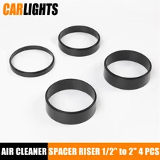 Fit For Edelbrock Holley Riser 1/2"-2" Kit 4PC Air Cleaner Spacer Plastic Black