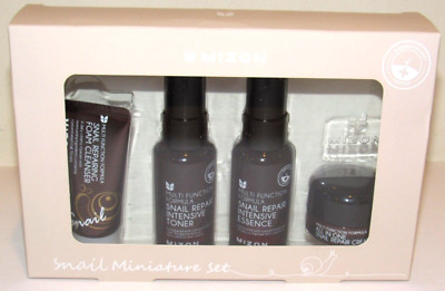 Mizon Snail Set Repair Cream Intensive Essence Repairing Foam Cleanser Toner NEW