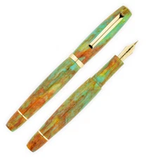 Scribo La Dotta Fountain Pen in Valverde Diamondcast, 18kt Broad Nib - NEW