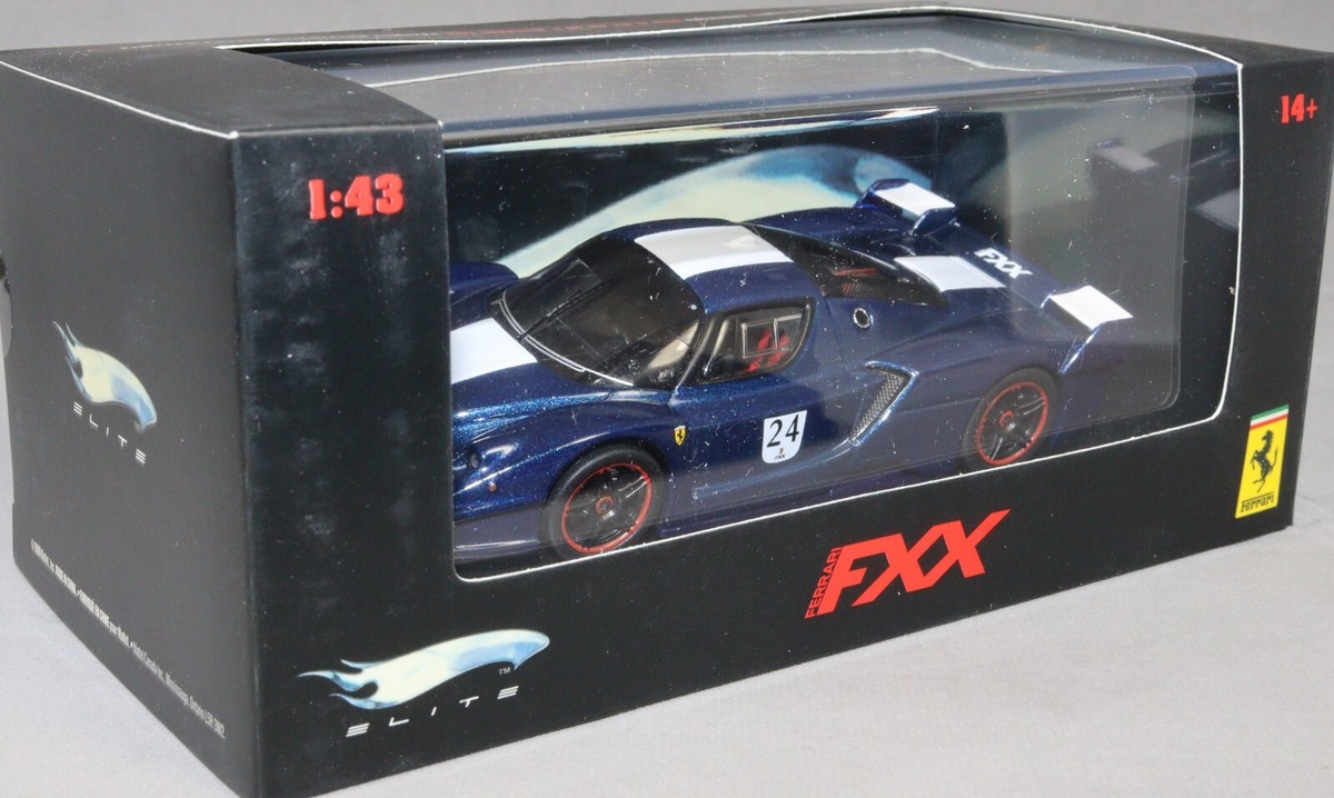 Hot Wheels Elite Ferrari FXX in Blue 'Tour de France' N5606 1/43