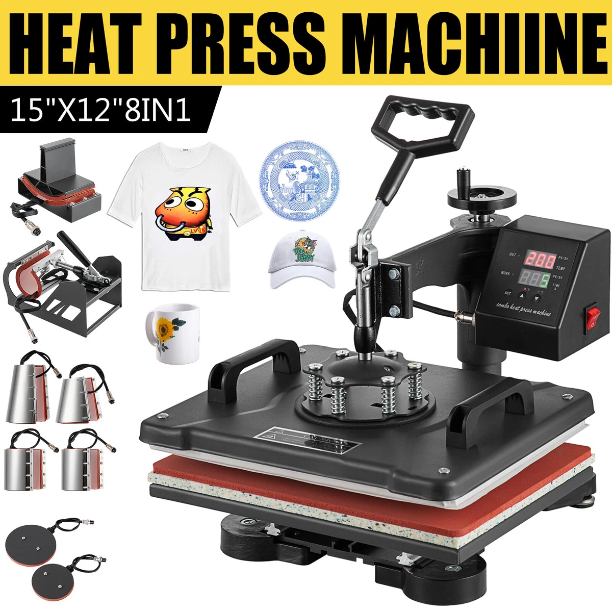 AUTO OPEN COMBO HEAT PRESS 15x15