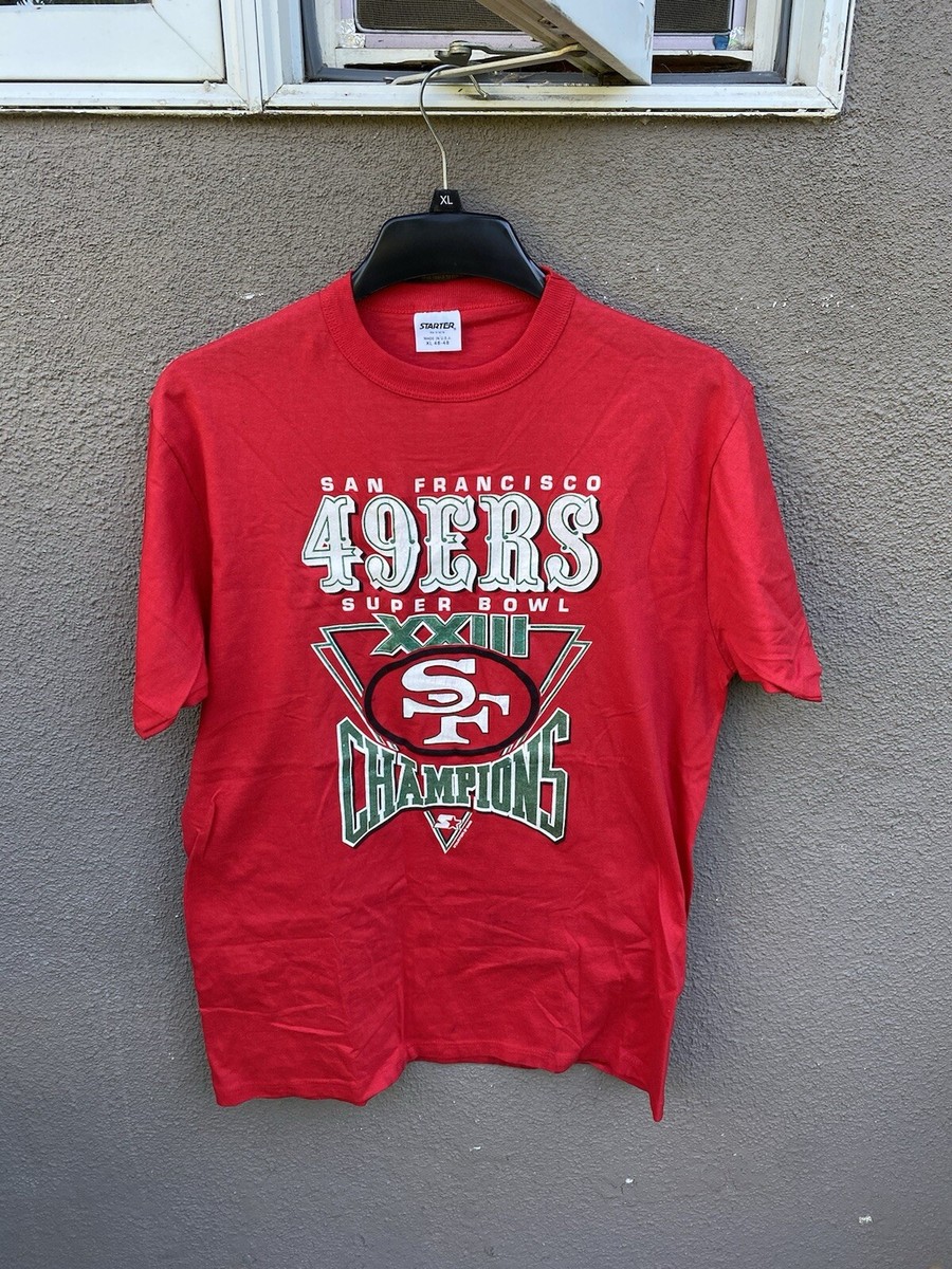 Vintage 90s San Francisco 49ers Super Bowl Champions T Shirt Size