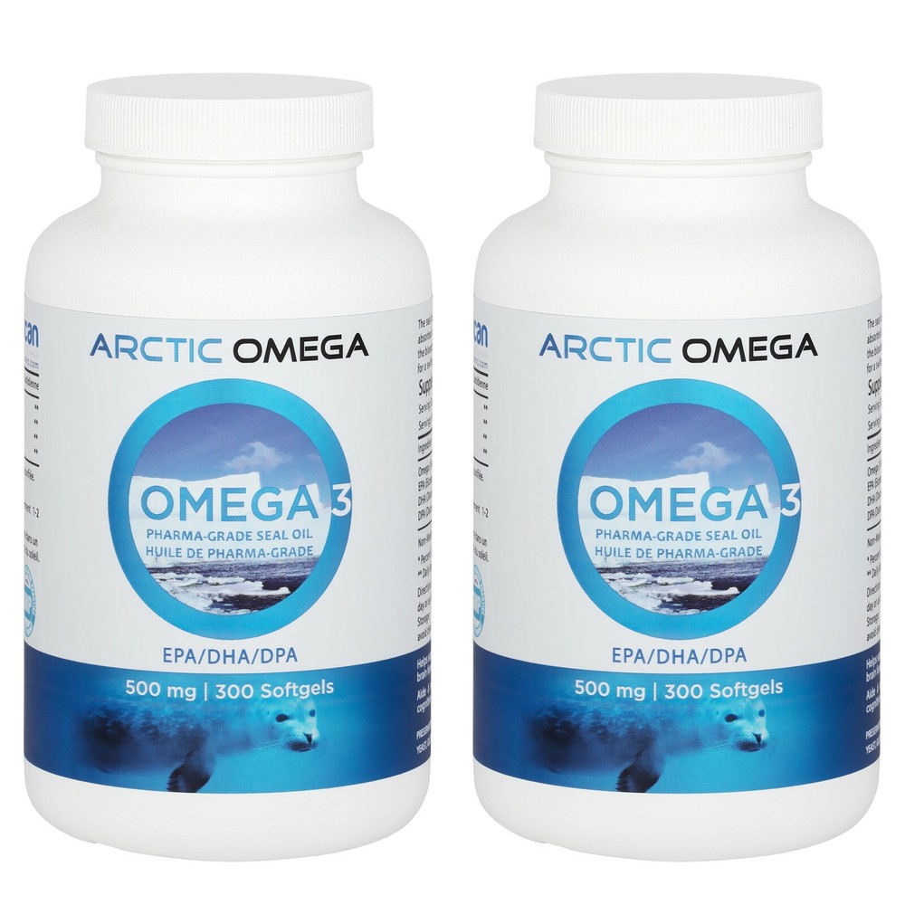 Sustainable Arctic Seal Oil Omega-3s – 2 Bottles