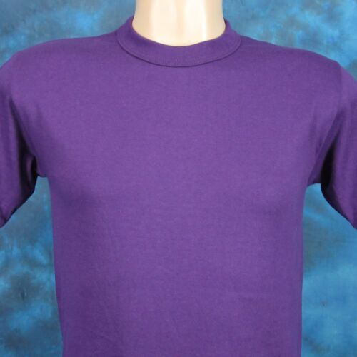 vintage 80s BLANK PURPLE PAPER THIN T-Shirt XS soft beach surf skate rock 90s - Picture 1 of 8