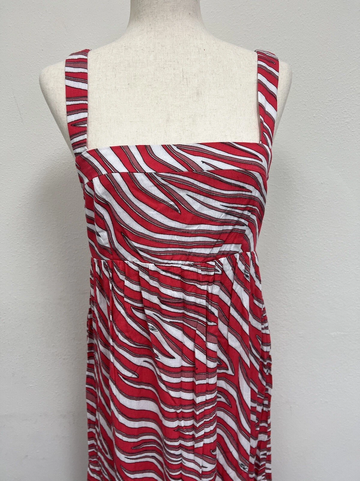 Abito Michael Kors piccolo morbido zebra midi nuovo con etichette rosa bianco