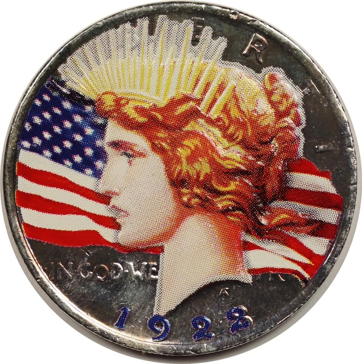 1922 $1 Peace Silver Dollar Colorized | eBay