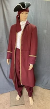 Captain Morgan/burgundy pirate costume "excellent condition" - New-adult medium