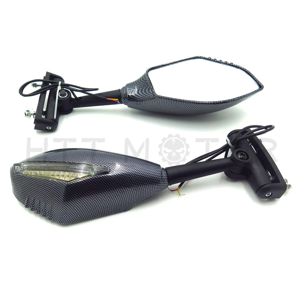 Turn Signal Mirror for Kawasaki Ninja 500 250R Triumph Daytona Trophy Ducati Smo - Image 2 of 4