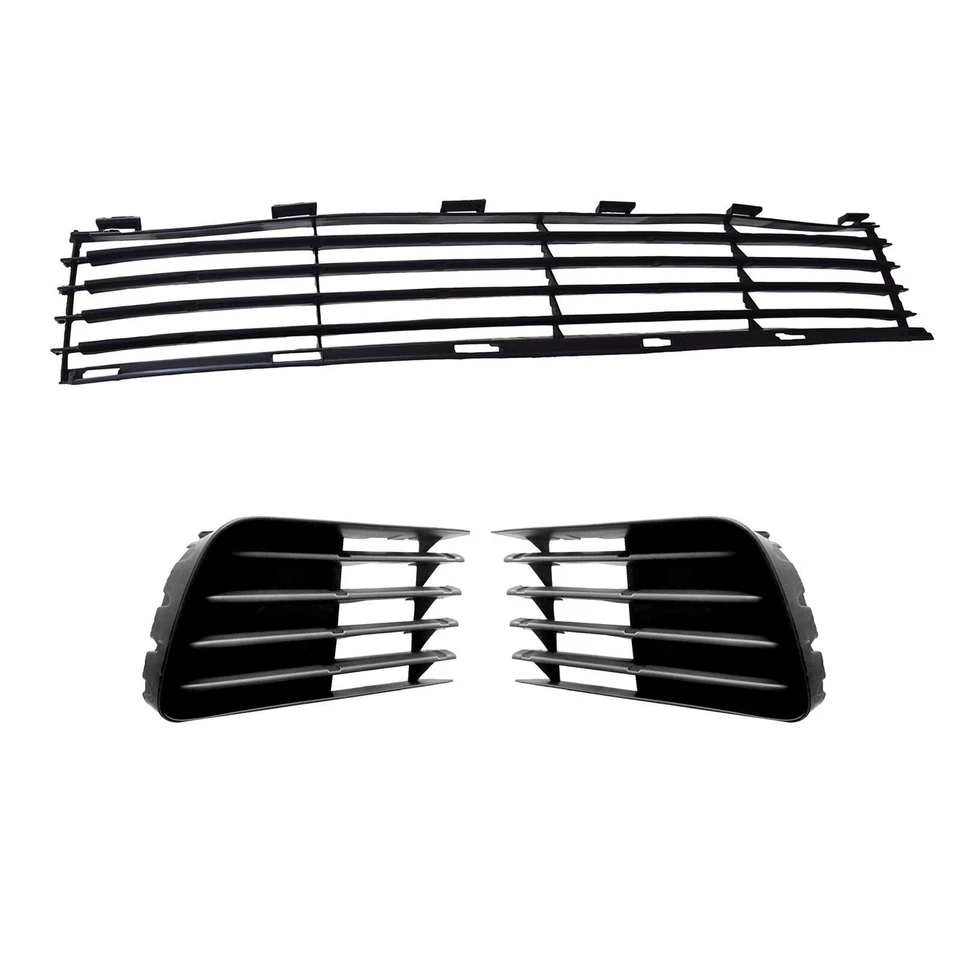 Parrilla inferior delantera y biseles de luces antiniebla 3 piezas para Toyota Prius 2004-2009 Foto 2 de 4