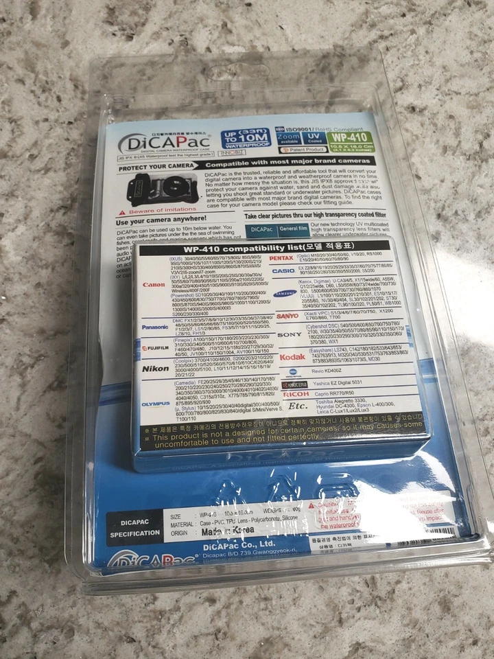 Carcasa submarina Dicapac WP-410 se adapta a la mayoría de las cámaras nueva en carcasa Foto 3 de 4