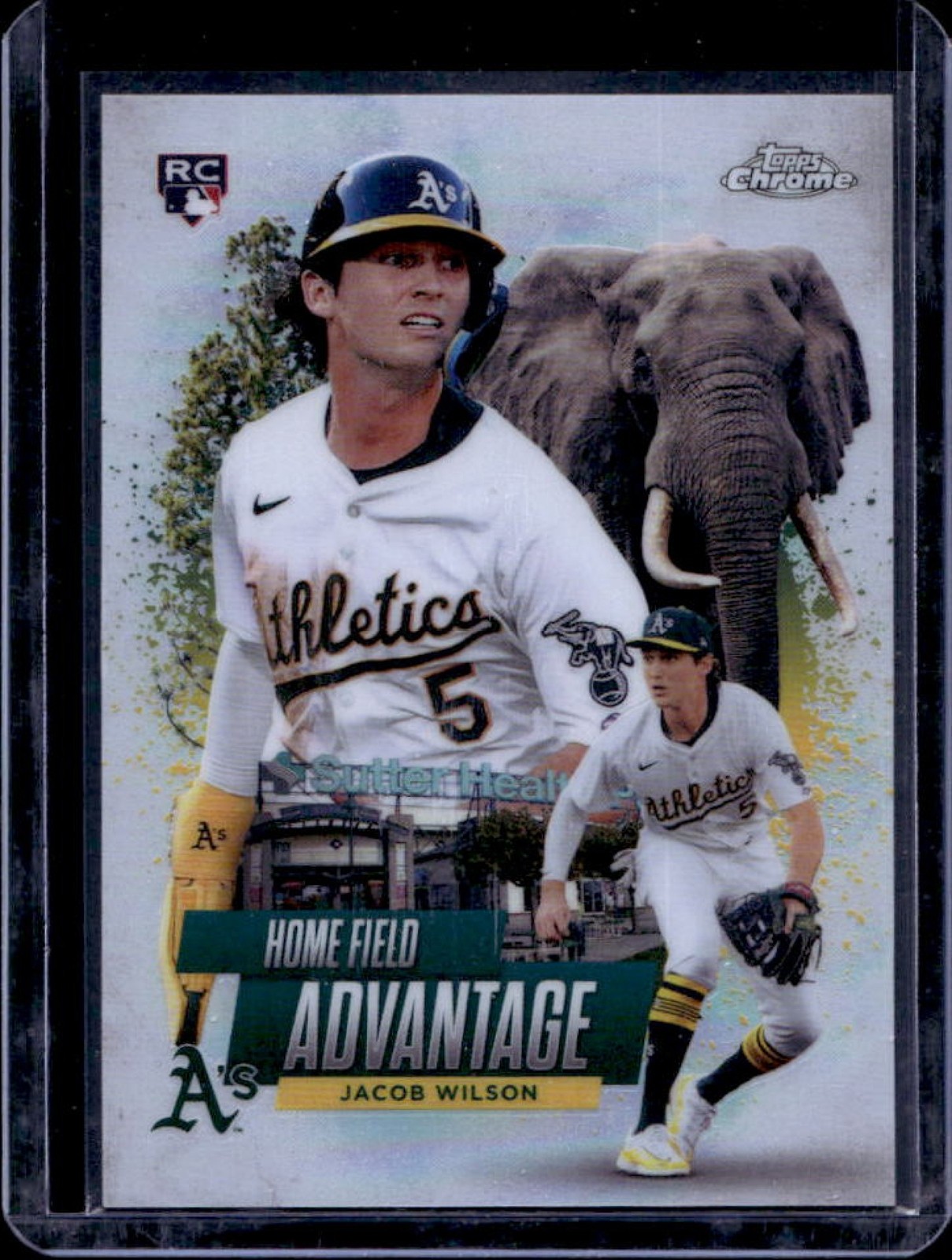 2025 Topps Chrome Jacob Wilson Home Field Advantage RC Rookie #HA-22 Athletics