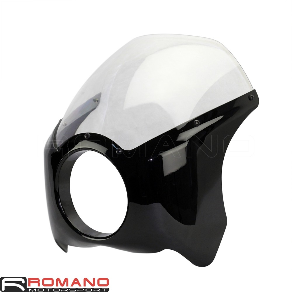 ABS Plastic Motorcycle Windshield Screen Fairing For Harley Dyna 6.2"" Headlights