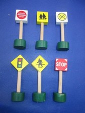 Brio or Thomas Toy Wood Train Accessories     6-Pc Wood Signs 237