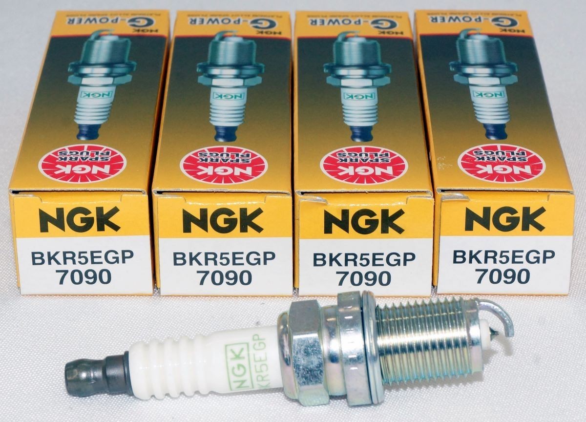 Set of 4 NGK 7090 G-Power Nickel Performance Spark Plugs BKR5EGP