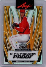 Walbert Urena Leaf Baseball 1/1 Pre Production Proof