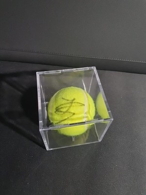 Tennis Ball Signed by Jannik Sinner + Protective Case Hindu Plexiglass 