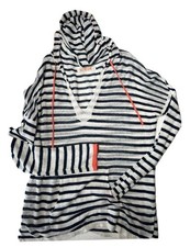 Blusa Seaton de lino con capucha - 100 % lino, estilo náutico, talla LG, excelente estado