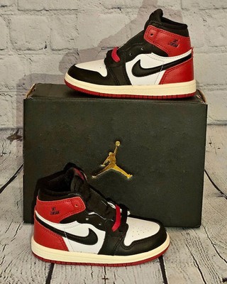 Nike Air Jordan 1 Retro Shoes OG White Black Red FD1413-106 Sz 8C
