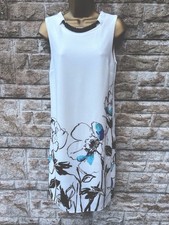 Ladies Collection Debenhams Ivory Mix Beaded Neck Sleeveless Shift Dress UK 10