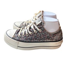 Converse Chuck Taylor All Star Lift Platform Floral Sneakers Womens 6 568377C