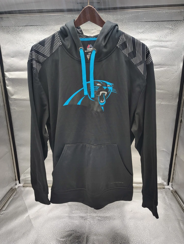 Majestic Carolina Panthers Therma-Base hoody unisex size Large - Image 3 of 4