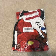 PatPat Men's Christmas Santa Pajama Set 2-Piece Red/Black Check M Polyester