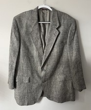 VTG Hart Schaffner Marx Men  s 46R Pure Silk Tweed Jacket Blazer Old Money USA