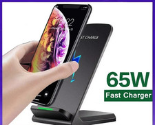 Fast Wireless Charger Stand Pad iPhone Samsung Xiaomi Induction Dock Black