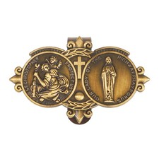St. Christopher  Virgin Mary Car Visor Clip, Religious Driving Safety Gift