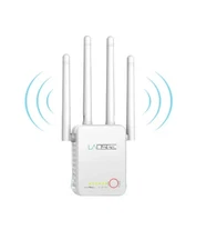 WiFi Extender 1200Mbps WiFi Booster Signal Amplifier w/ Dual Antennas & Ethernet