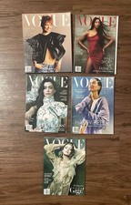 LOT OF 5 VOGUE ISSUES 2025 EMMA STONE, GIGI HADID, HAILEY BIEBER etc