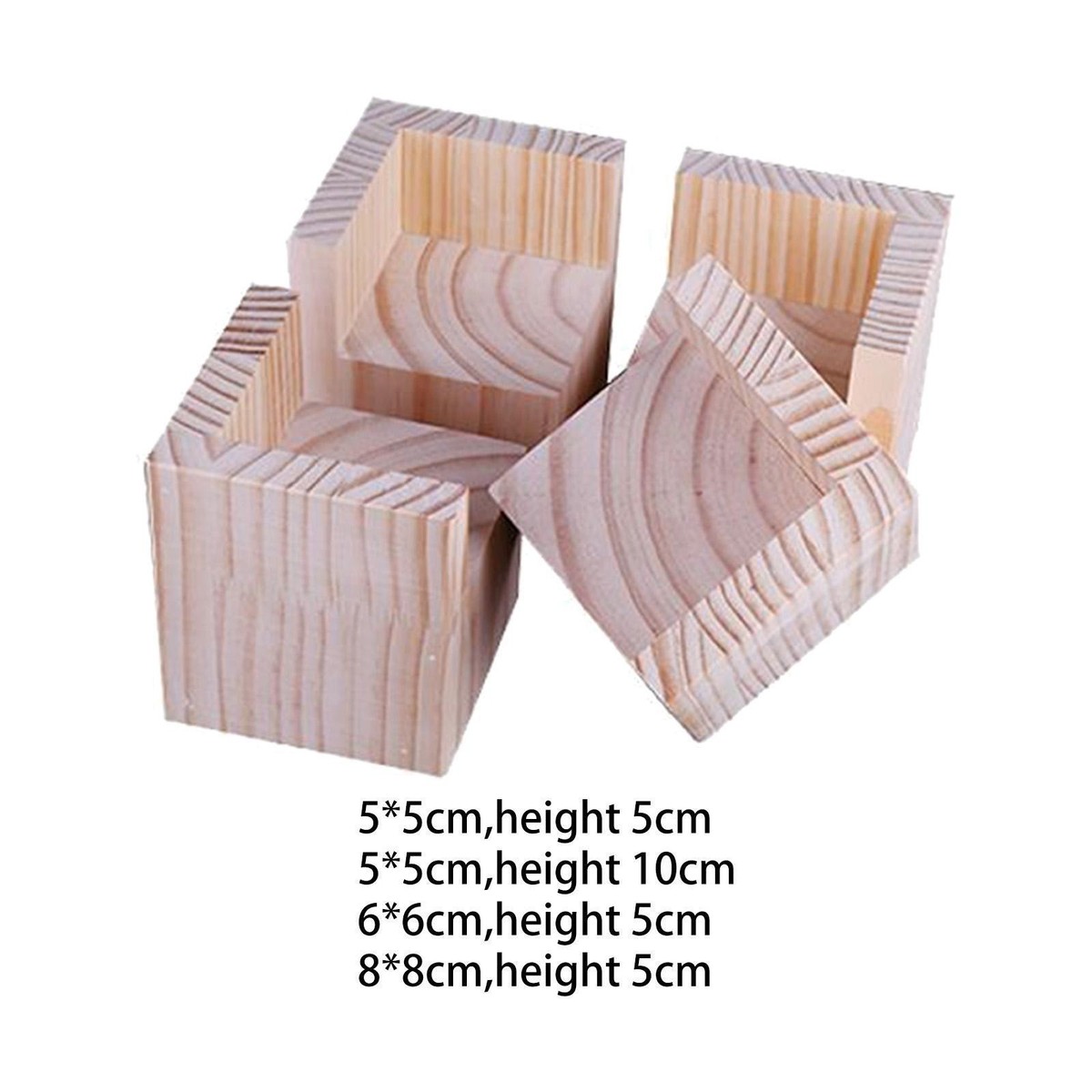 ANNKUT 1.5 Inch Bed Furniture Risers, 4 Pack - Stackable, Heavy Duty Up To 1300 Lbs, Non-Slip, L-Shape For Beds, Sofas, Tables (Brown)