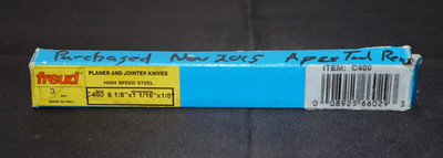 Freud C400: 6-1/8'' New High Speed Steel Industrial Planer and Jointer Knives.
