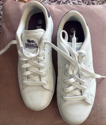 Lonsdale London White/Purple Low Top Lace Up Trainers UK 5 EU 38 US 7 - Image 1 of 4