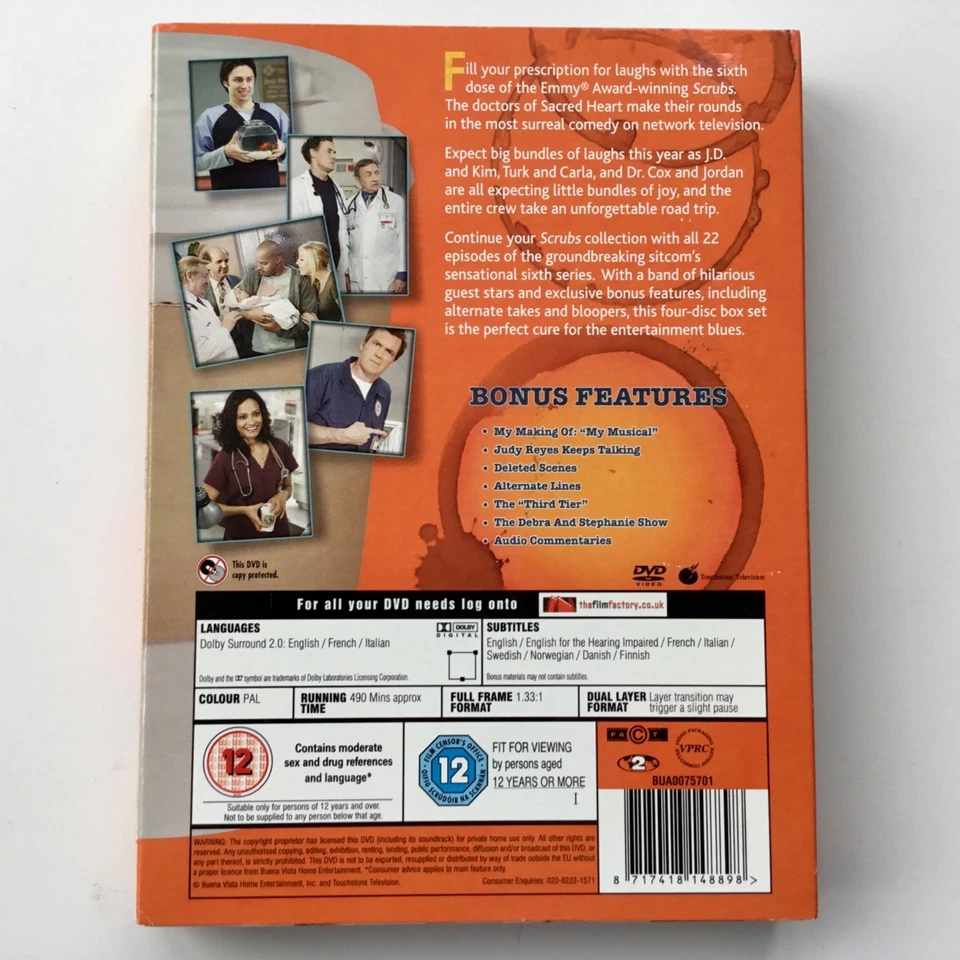 Scrubs - Series 6 - Complete (DVD, 2008) - Image 2 of 3