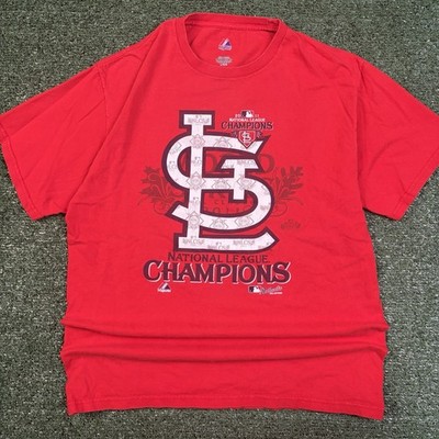 St. Louis Cardinals Shirt Mens Large MLB Baseball 2011 NLCS Champions Majestic T