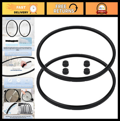 2 Pack Pressure Canner Sealing Rings + 4 Overpressure Plugs, Gasket for 16-23 Qt