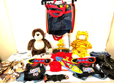 Build A Bear Orange Tabby Cat Monkey Outfits Shoes Surfboard Skateboards Tote