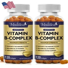 Vitamin B Complex w/ Vitamin C Immune, Energy & Nervous System Support, 240 Caps