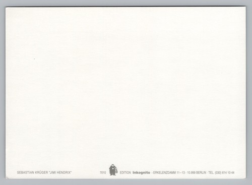 Jimi Hendrix Illustration Sebastian Kruger, German Postcard 4x6 "Mini Poster" B7 - Picture 2 of 2