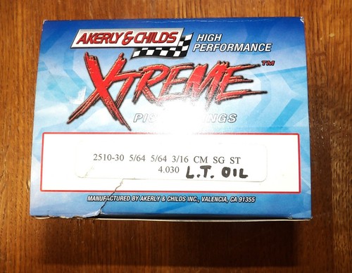 Akerly & Childs Piston Ring Set 4.030 5/64  5/64  3/16 CM SG ST FULL Set - Imagen 1 de 4