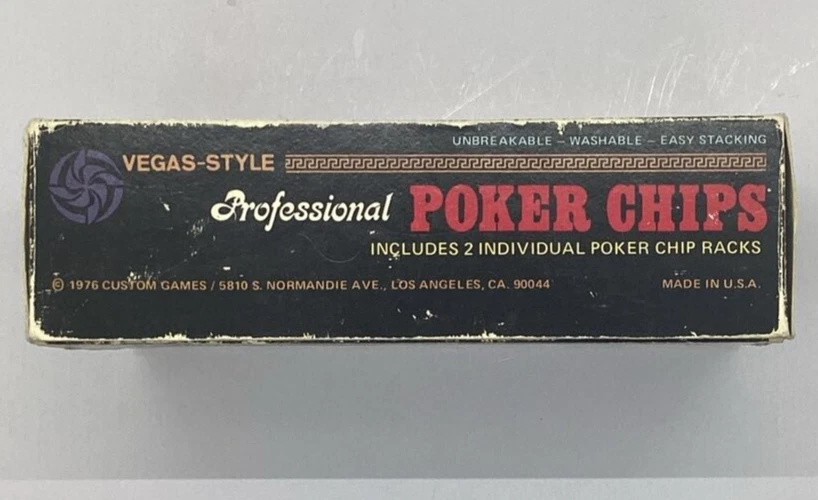 Lot 2 100 Vegas Style Professional Poker Chips 1976 Custom Games with 2 RACKS - Image 4 of 4