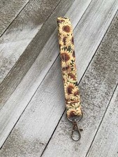 Sunflower Wristlet key chain Gift