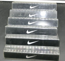 Nike Vintage 80s Clear & Black Slat Wall Display Shoe Shelves (Lot Of 6 Shelf)#1