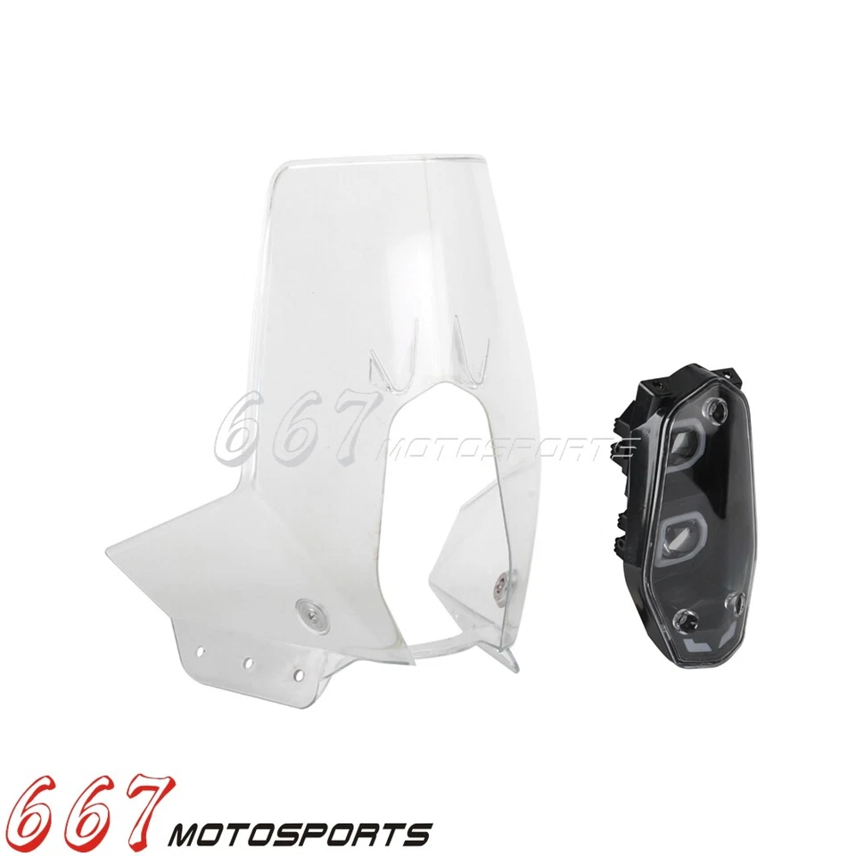 For KTM 690 Enduro R 790 890 Adventure R 450 Rally Replica Windshield Headlight - Image 3 of 4