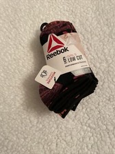 Reebok Girls Low Cut Size Small Socks 6 Pack